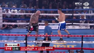Prospect Paul Gallen destroyed Former World Champion Lucas Browne in 1round!