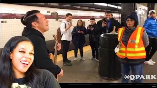 QPARK - SINGING INAPPROPRIATE SONGS in the NYC SUBWAY | Reaction