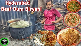 Beef Dum Biryani | Real Hyderabad Beef Dum Biryani making in Restaurant wala | indian street food