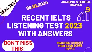 IELTS Listening Practice Test 2024 with Answers | 09.01.2024