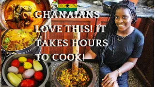 MAKING A VERY TRADITIONAL GHANAIAN MEAL | REAL GHANA FOOD | COOK WITH ME IN GHANA | LIFE IN GHANA