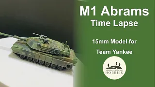 How To Paint Models: M1 Abrams Tank in 15mm Time-Lapse, Miniatures for Team Yankee & Flames of War