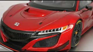 AUTOart 1:18 Honda NSX GT3 Plain Body Hyper Red Race Street Car Die Cast Modellauto