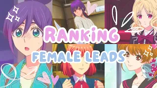 best to worst female leads in reverse harems animes  (in my opinion lol)