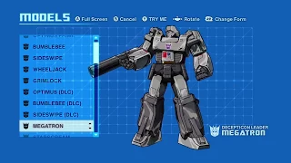 Transformers Devastation every character and transformed state.