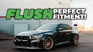 The BEST Wheel Fitment For The G87 M2! Lowering Springs + Forged Wheels