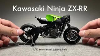 Building Tamiya 1/12 Kawasaki Ninja ZX-RR Scale Model Custom