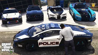 GTA 5 - Stealing Luxury Police Cars with Franklin! | (Real Life Cars #31)