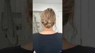 EASY 60 Second Low Bun Updo! Medium & Long Hair