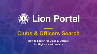 Search: How to Search for Clubs and Officers as a Leader