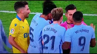 De Jong sent off vs Cadiz