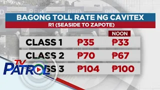 Ilang PUV drivers 'di muna sisingilin ng bagong toll rate sa Cavitex | TV Patrol