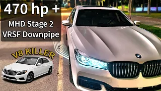 2017 BMW 740i | MHD STAGE 2 | VRSF Downpipe | Data and Pulls | 470+ HP