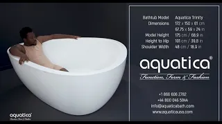 Aquatica Trinity Freestanding Bathtub Demo Video for People of Average Height