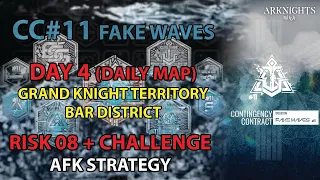 [Arknights] CC11 Day 4 AFK (Risk 8 & Challenge) - No Module | CC#11 Operation Fake Waves
