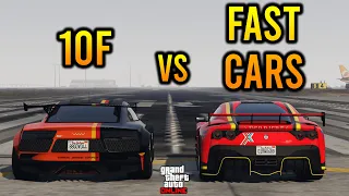 10F VS Fast Sports Cars in GTA Online | Drag Race