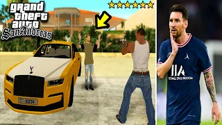 لن تصدق انني سرقت سيارة ليونيل ميسي الرولز رويس الفخمة 🔥😍 GTA San Lionel Messi Rolls Royce Car