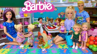 Barbie & Ken Doll Family Baby First Day at Daycare