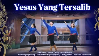 YESUS YANG TERSALIB|Line Dance Easy Intermediate|Amare Nafiri|Lagu Rohani Kristen baru 2023|240723