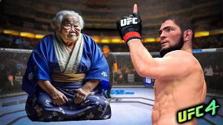 Khabib Nurmagomedov vs. Old Samurai Princess (EA sports UFC 4)