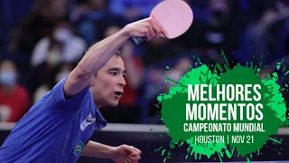 Melhores momentos de Hugo Calderano no Campeonato Mundial de tênis de mesa 2021