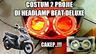 PASANG PROJIE DI HEADLAMP BEAT DELUXE 2020 #beat #beatdeluxe #pasangprojie #carapasangprojie