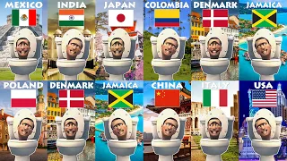 Skibidi Toilet but in different countries sound variations All Version Remix