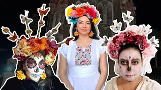 Coronas de Flores para el Día de los Muertos | DIY Lush and Vibrant Day of the Dead Flower Crowns