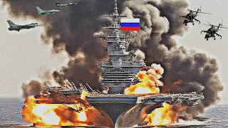 Terrifying Moment! US F-16 Pilot's Crazy Action Destroys Russia's Only Aircraft Carrier