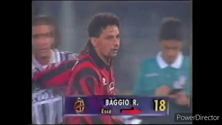 Roberto Baggio vs Juventus 1996 Serie A (All Touches & Actions)