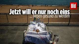 Corona-Patient darf nach 2 Monaten Intensivstation wieder an den Strand