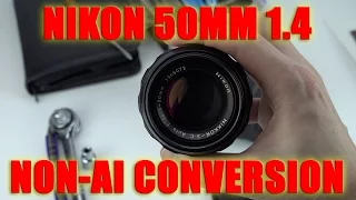 Nikon 50mm 1.4 Nikkor SC Non-AI Lens Conversion