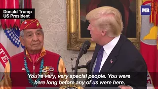 Trump cracks Pocahontas 'joke' while hosting Native Americans