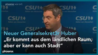 Neuer CSU-Generalsekretär: Vorstellung von Martin Huber durch Parteichef Markus Söder