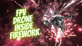 Unieke fpv drone beelden 4k oud en nieuw 2022/2023 dji fpv drone footage fireworks inside explosion