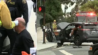 POLICE CHASE: Suspect slams into civilian SUV in Pasadena | ABC7