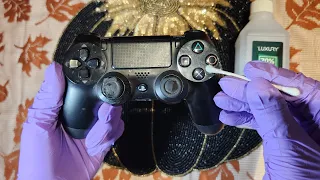 ASMR PS4 CONTROLLER Restoring & Detailing BLACK | Fixing GRIPS | HALLOWEEN SPECIAL 🎃 Unintentional