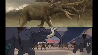 LOTR vs PRIMAL | War elephant scenes | side by side comparison