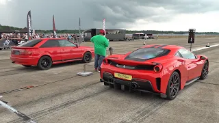 Audi S2 Quattro vs Ferrari 488 Pista