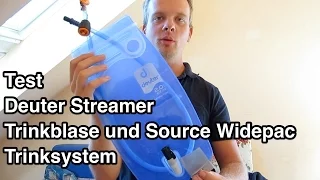 Test Deuter Streamer Trinkblase vs Source Widepac Trinksystem | Trinksystem Test | Trinkblase Test