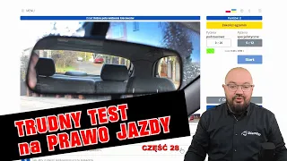 Instruktor rozwiązuje trudny TEST NA PRAWO JAZDY! Zestaw 28