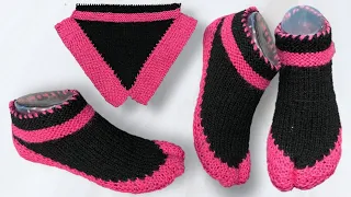 New Knitting Pattern/Design For Ladies Socks/Slippers/Jutti/Jurab/Anguthe Wali Designer Socks # 212