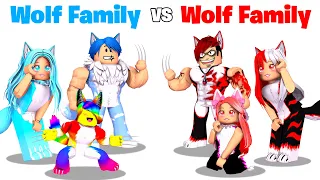 Roblox WOLF Family vs EVIL WOLF Family.. 🐺🐾