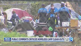 Callers criticize Kalamazoo for clearing homeless camps