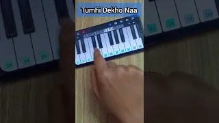 Tumhi dekho na piano tutorial|Walkband piano notes|Tumhi dekho na instrumental|SRK|Mobile Piano