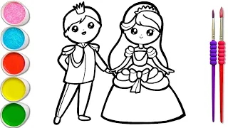 Bride & Groom Drawing,Coloring,Painting For Children & Toddler👰‍♀️🤵How to Draw Bride Groom🌈🌈
