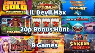 20p Bonus Hunt. 8 games. + LiL Devil max + Sub big wins. We make nice profit