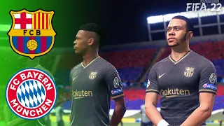 FIFA 22 | Barcelona vs Bayern Munich ft- Depay, A. Fati | Uefa Champions League Match, z pro gaming