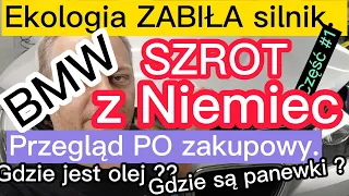 SZROT z Niemiec ? Przegląd PO zakupowy. BMW Ekologia ZABIŁA silnik Gdzie są panewki? Co zjadło olej?