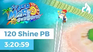 super mario sunshine 120 shine (100%) speedrun - 3:20:59